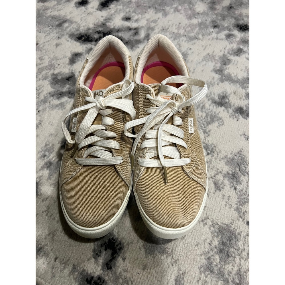 Ryka Viv Classic Tan Corduroy Low Top Sneakers Mens 9.5M Casual Lace Up Shoes
